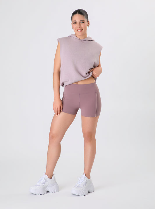 Calza biker Mariana Color Morado Claro