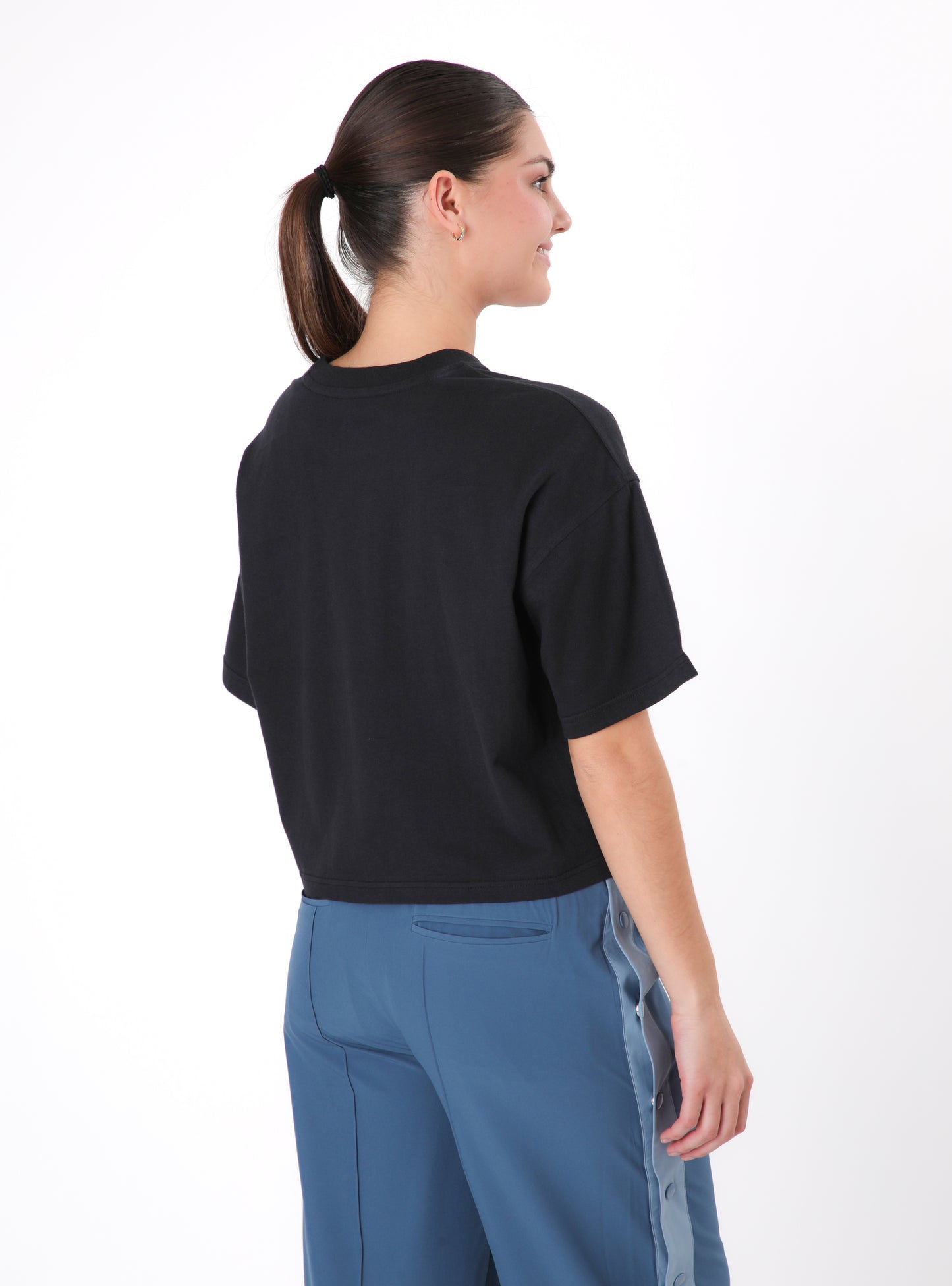 Polera Celeste Color Negro