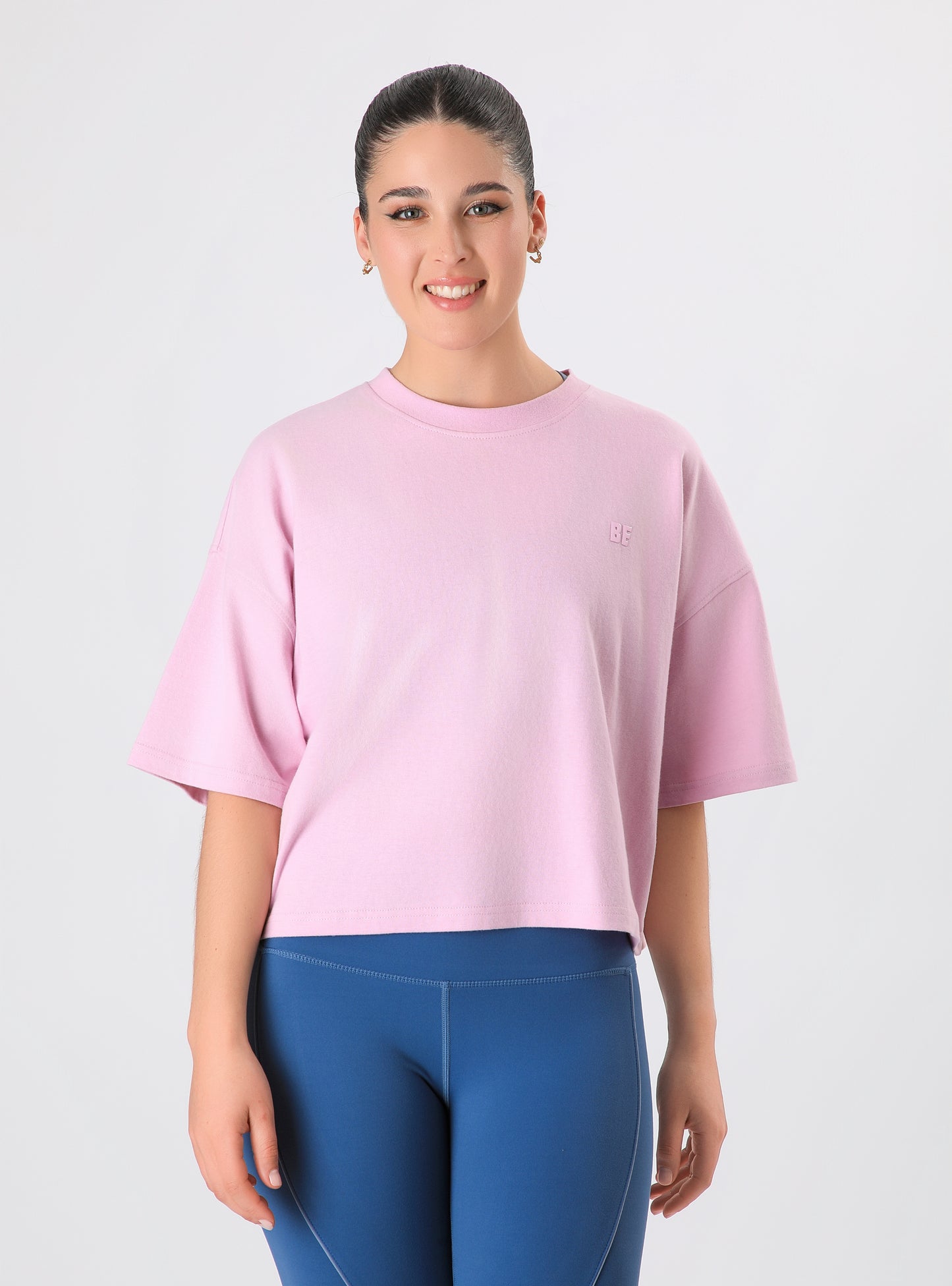 Polera Celeste Color Rosado Claro