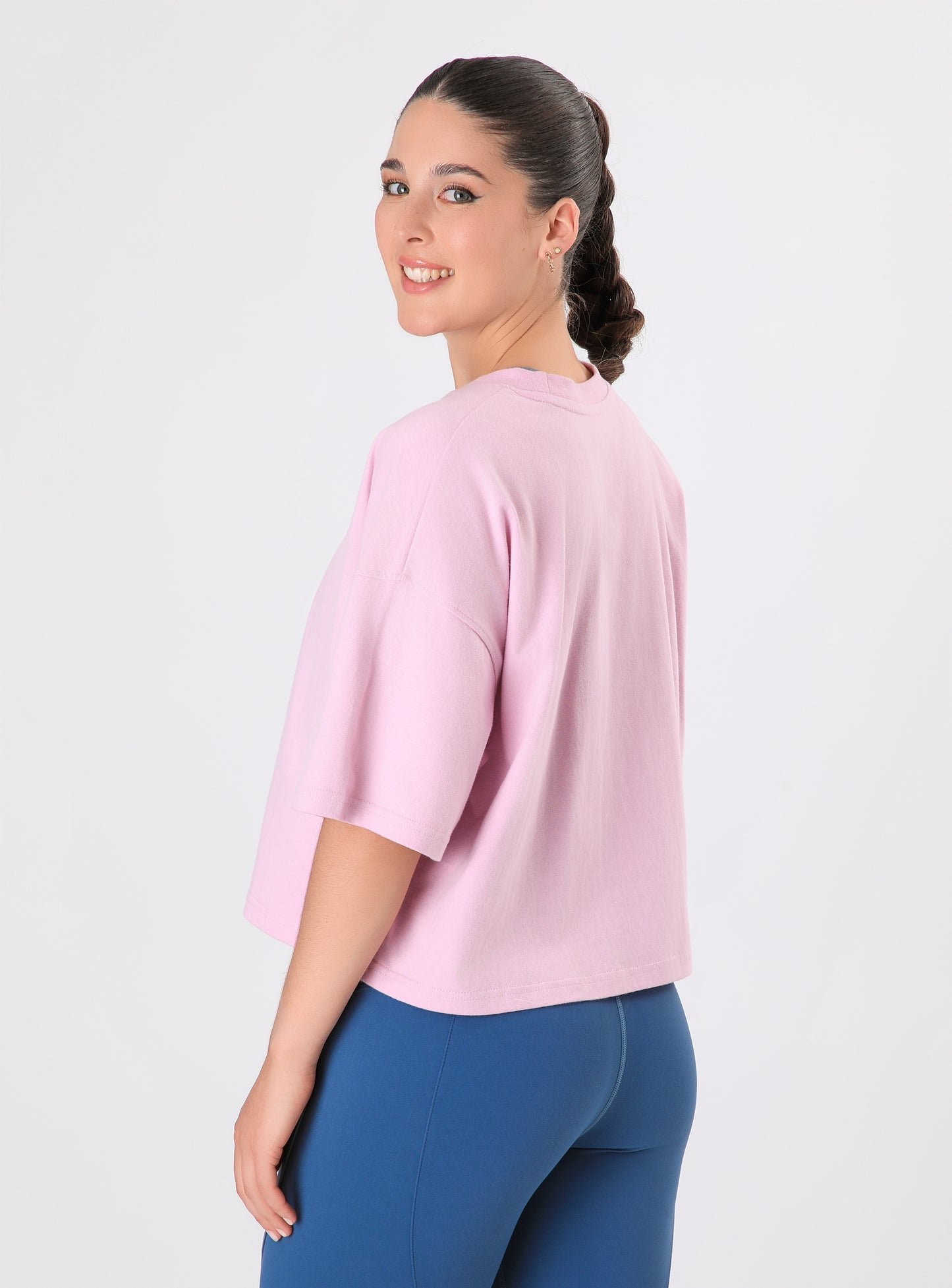Polera Celeste Color Rosado Claro