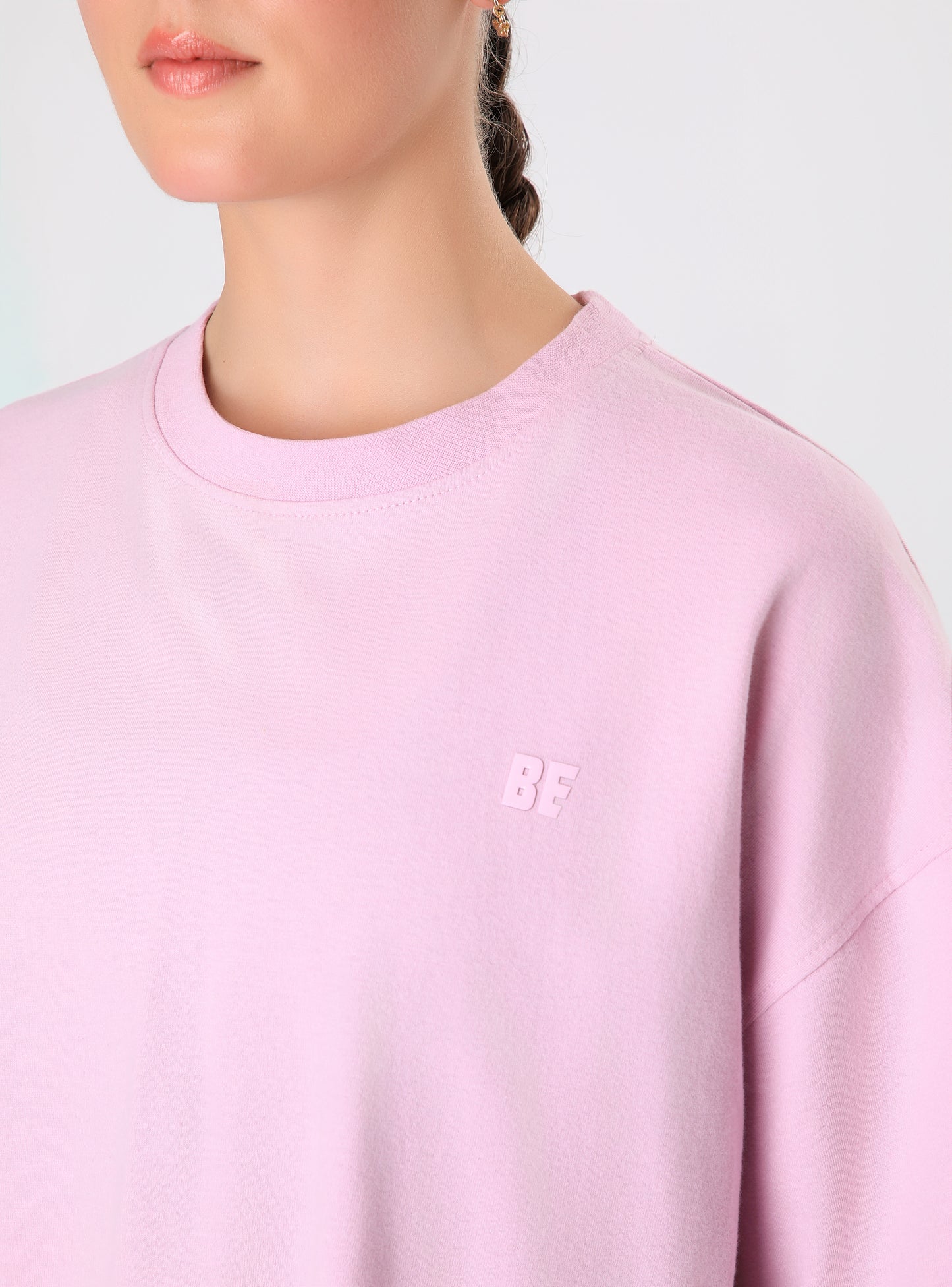 Polera Celeste Color Rosado Claro