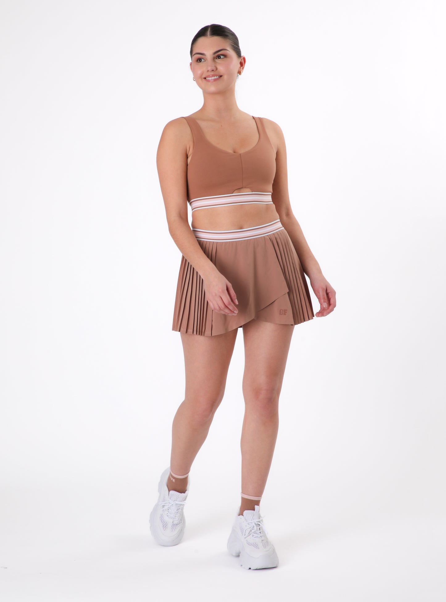 Falda short Sonia color café