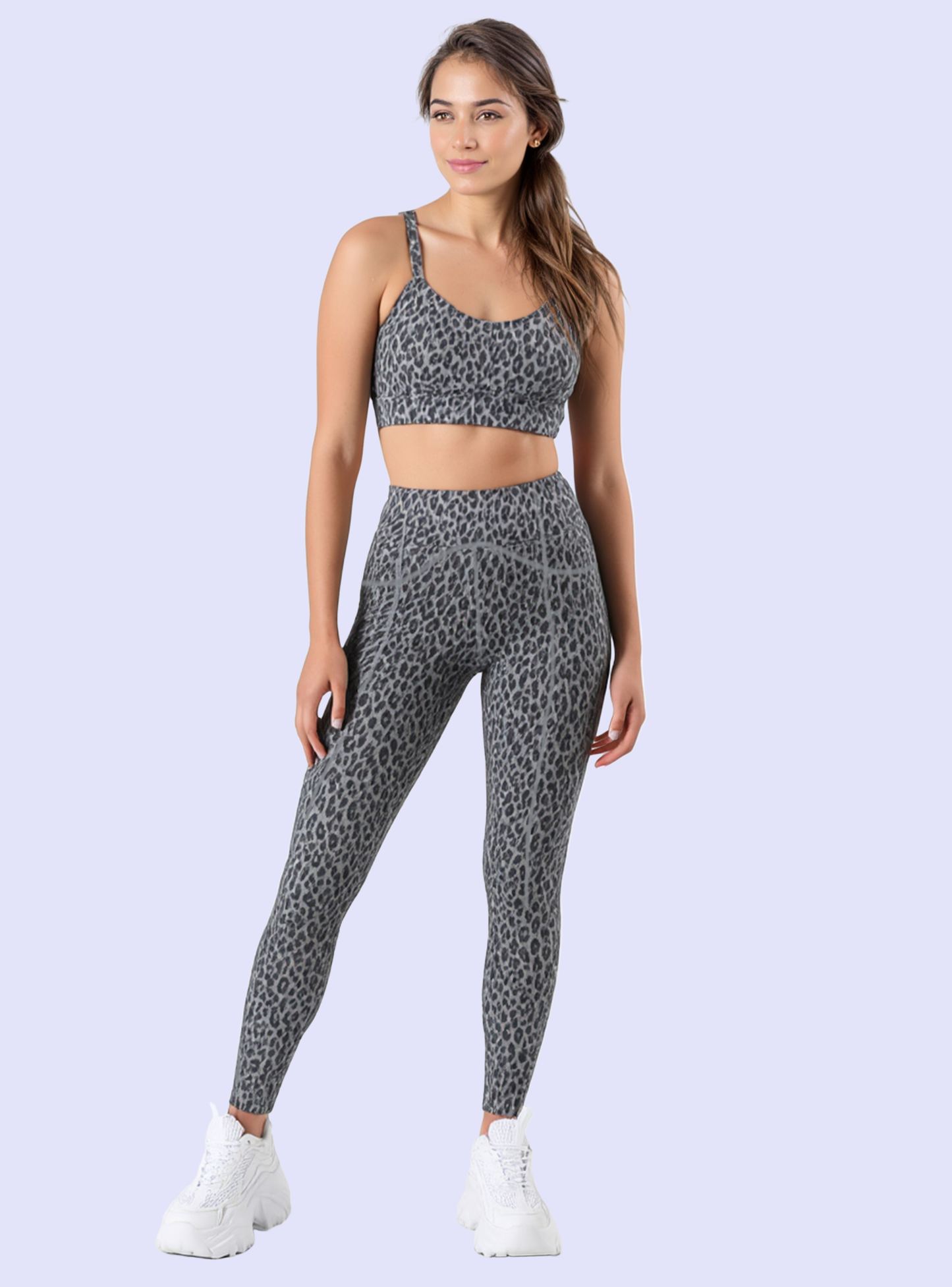 Peto Valeria color gris animal print