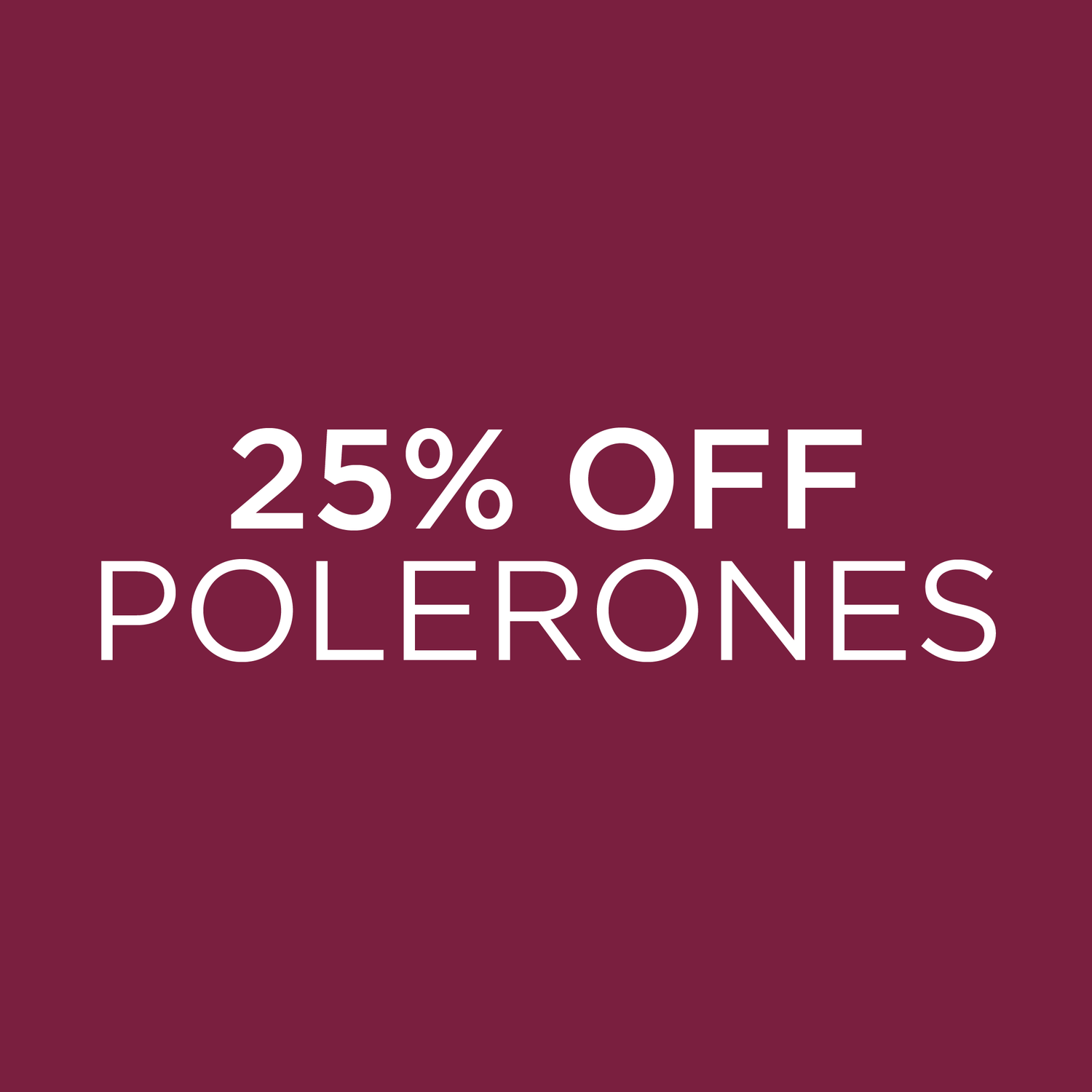 25% OFF Polerones