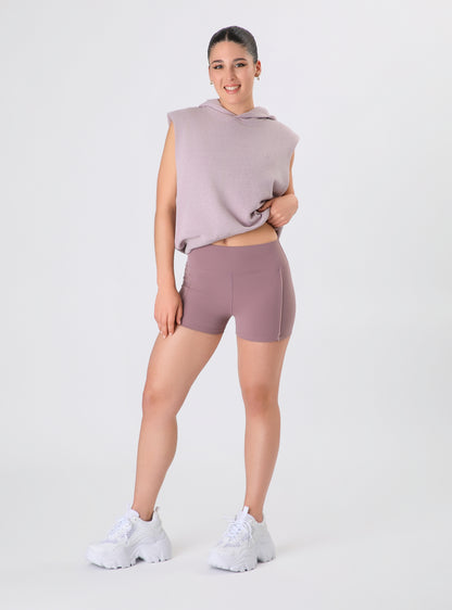 Calza biker Mariana Color Morado Claro