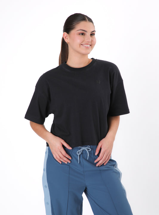 Polera Celeste Color Negro