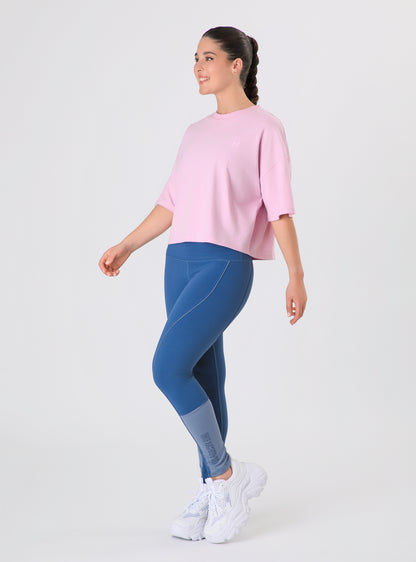Polera Celeste Color Rosado Claro