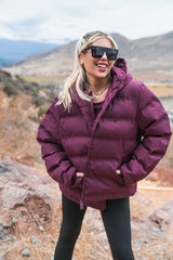 Parka Margarita color burdeo