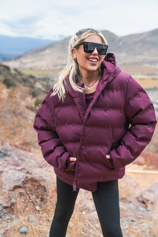 Parka Margarita color burdeo