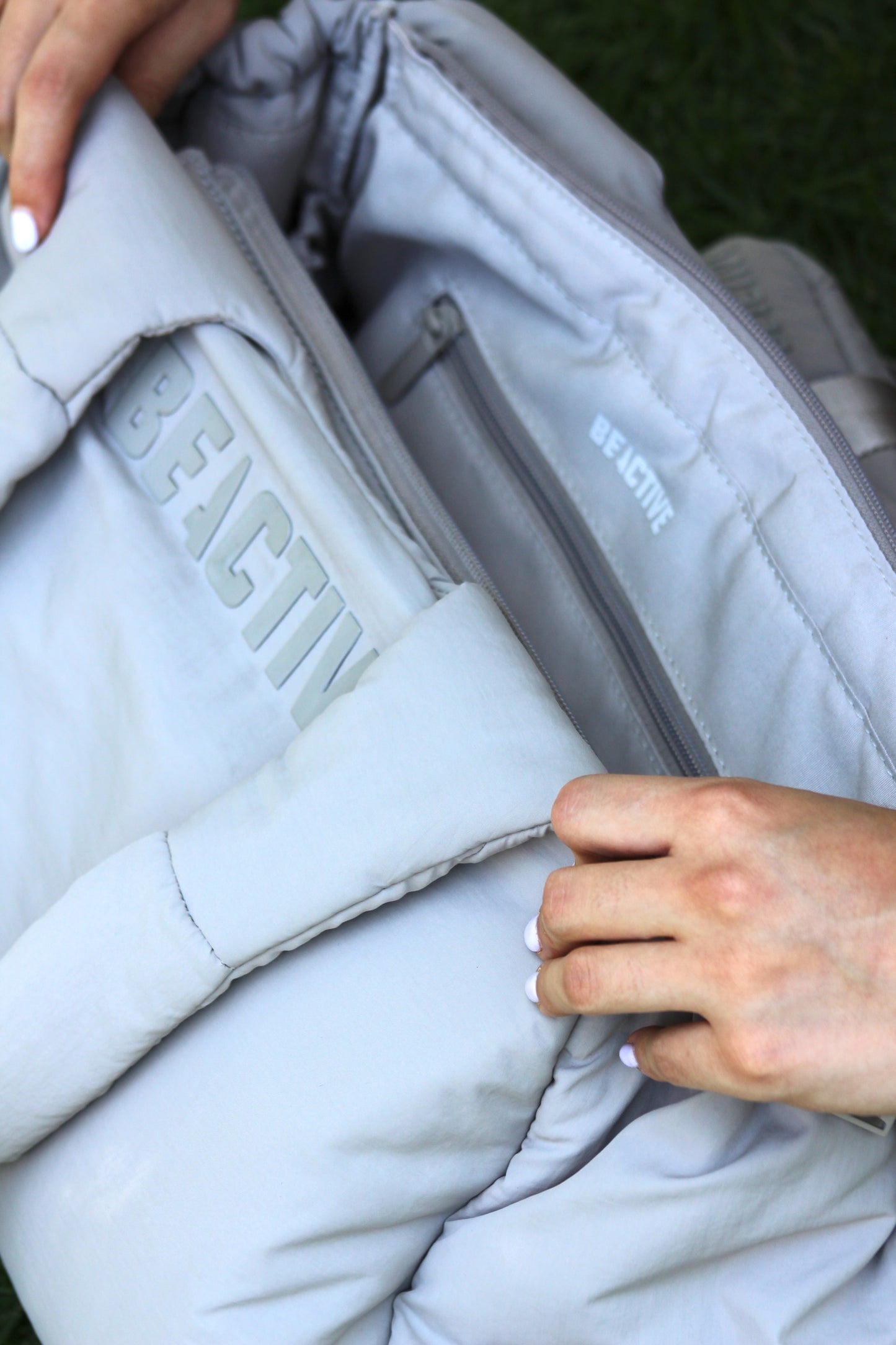 Bolso de gimansio Sol color beige claro