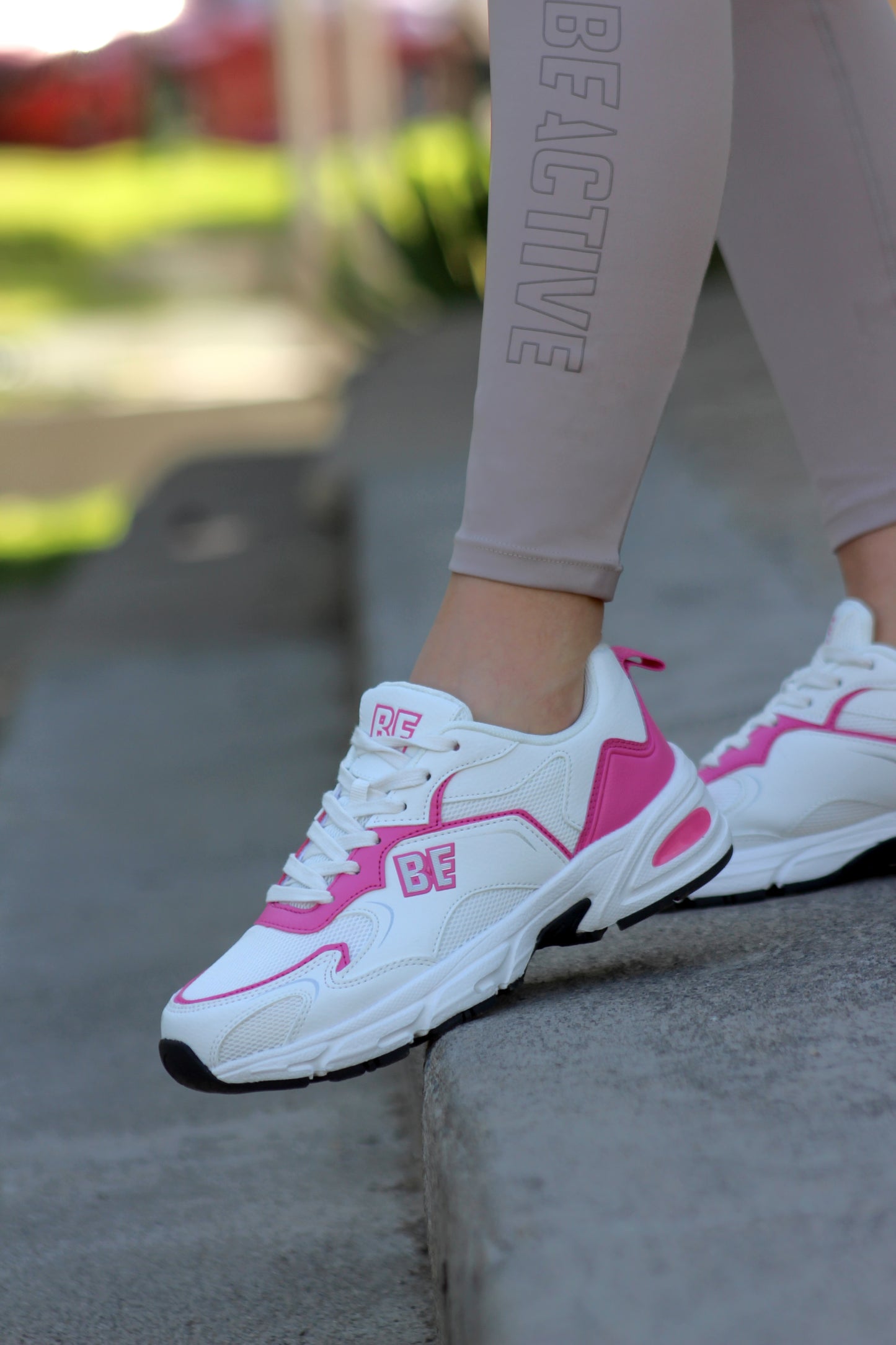 Zapatilla Dana color blanco y rosado