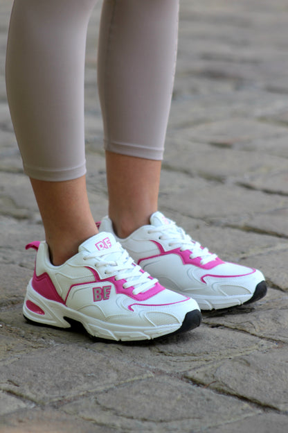 Zapatilla Dana color blanco y rosado