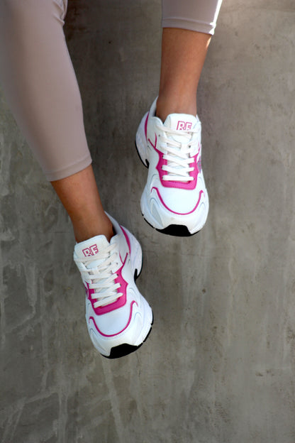 Zapatilla Dana color blanco y rosado