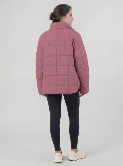 Parka Giorgia color rosado oscuro