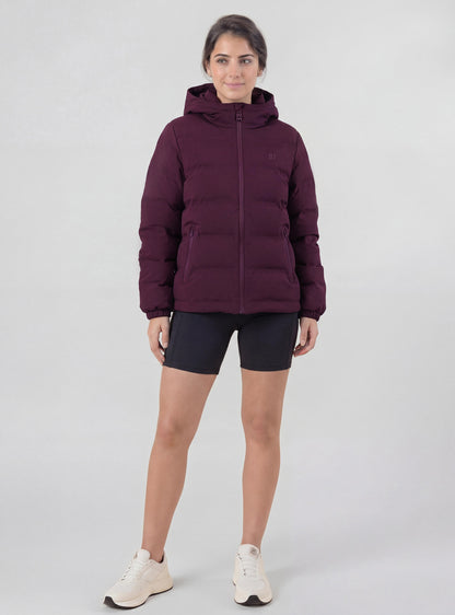 Parka Margarita color burdeo