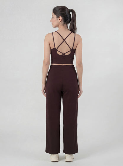 Pantalón Allure color café oscuro