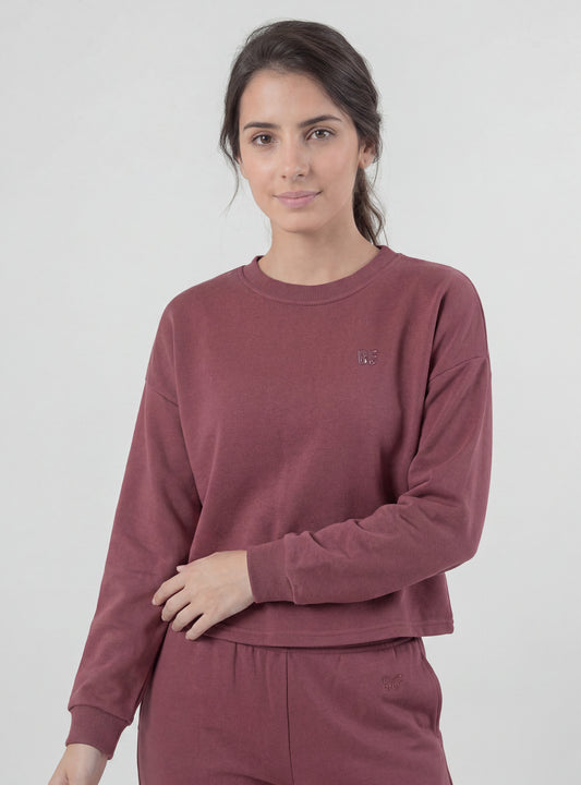 Polerón Mili color rosado oscuro