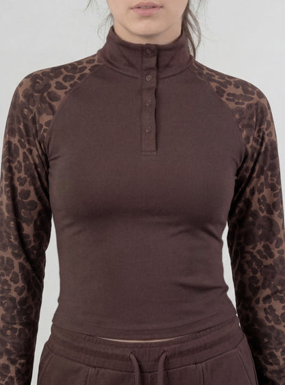 Polera Antonella color café oscuro